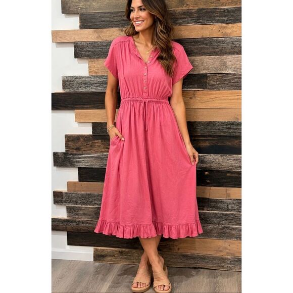 easel Dresses & Skirts - Easel linen blend dress size Medium